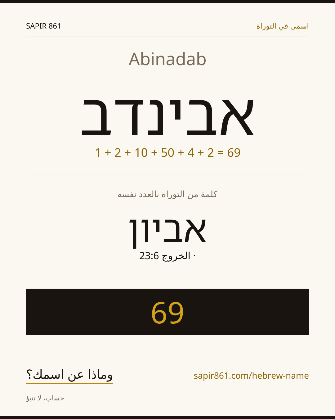 Abinadab — אבינדב