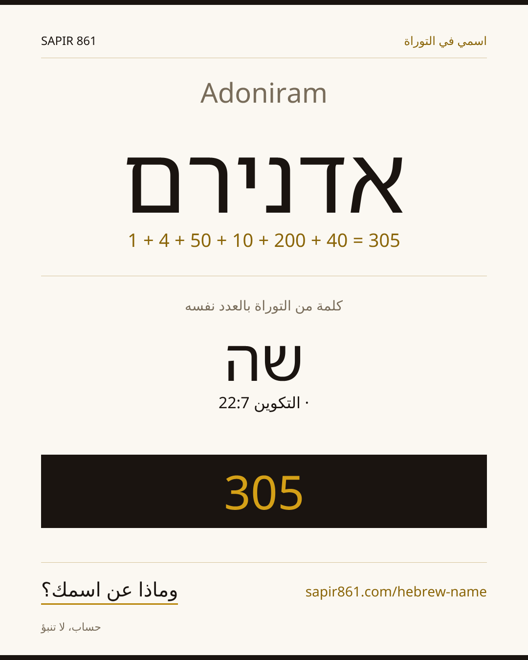 Adoniram — אדנירם