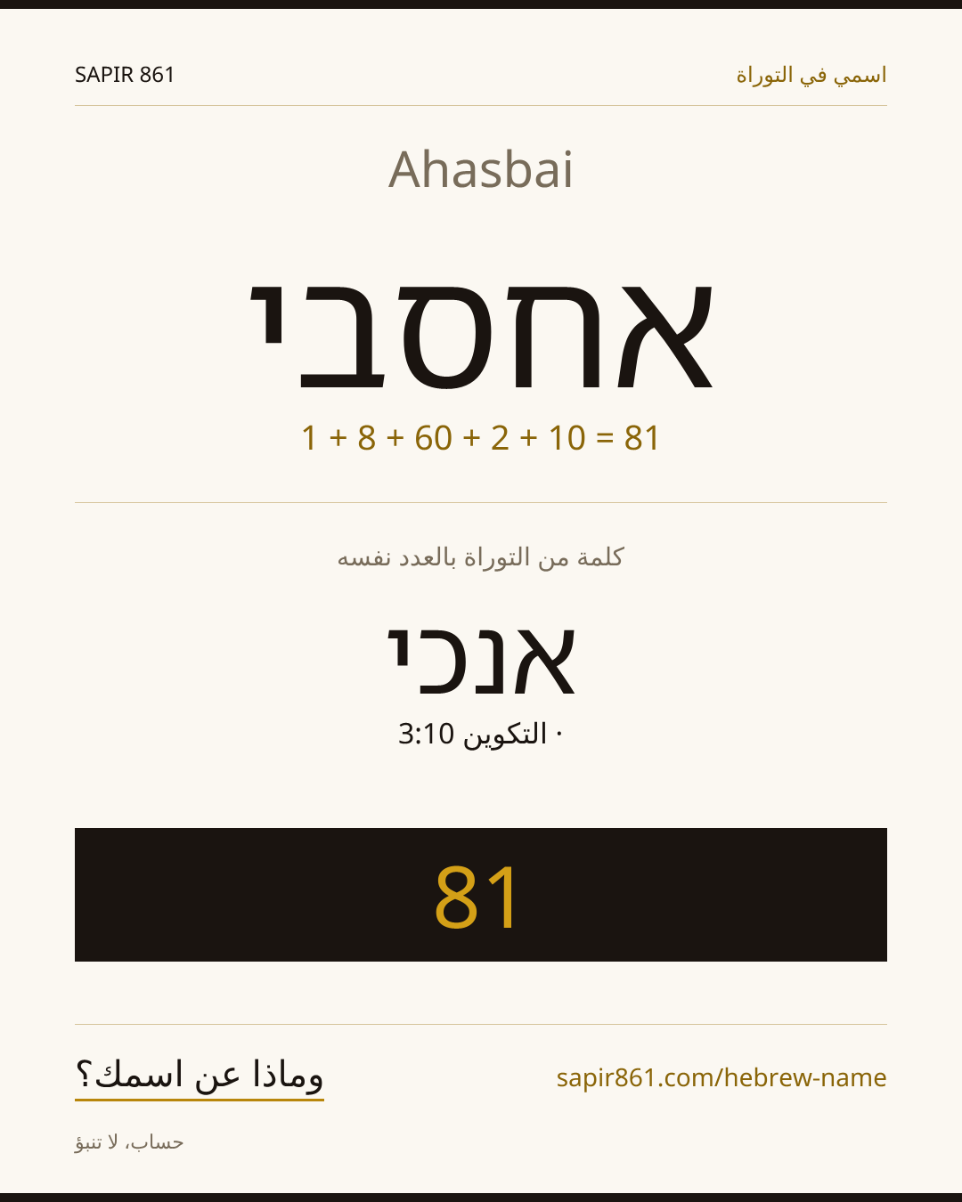 Ahasbai — אחסבי