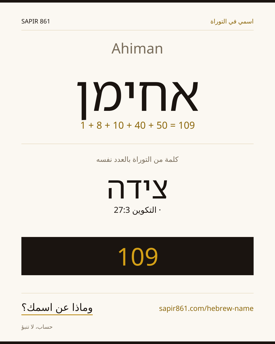 Ahiman — אחימן