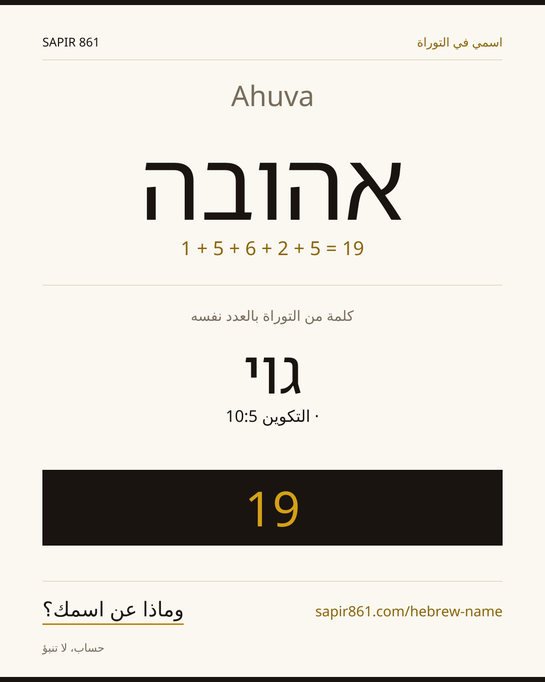 Ahuva — אהובה