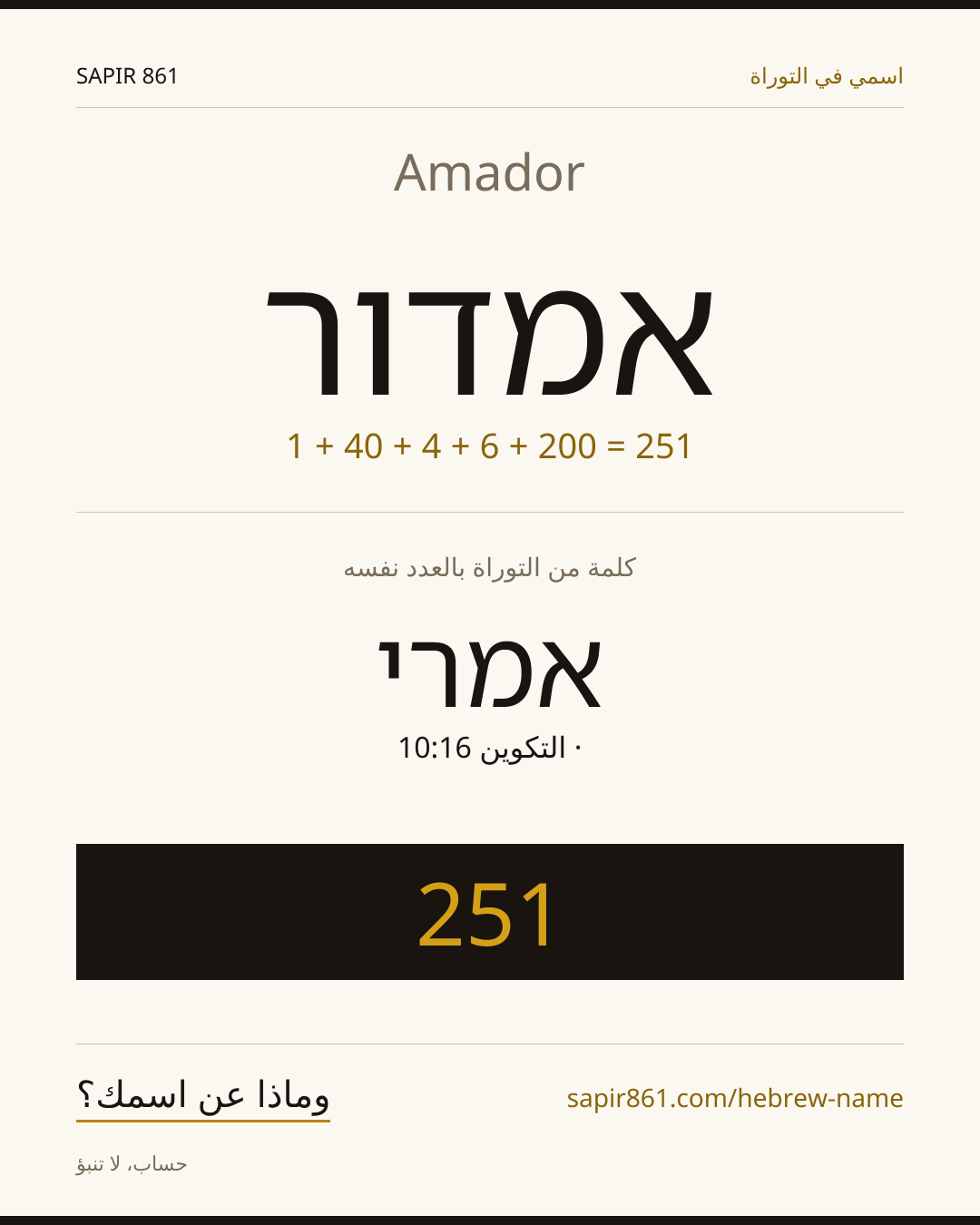 Amador — אמדור