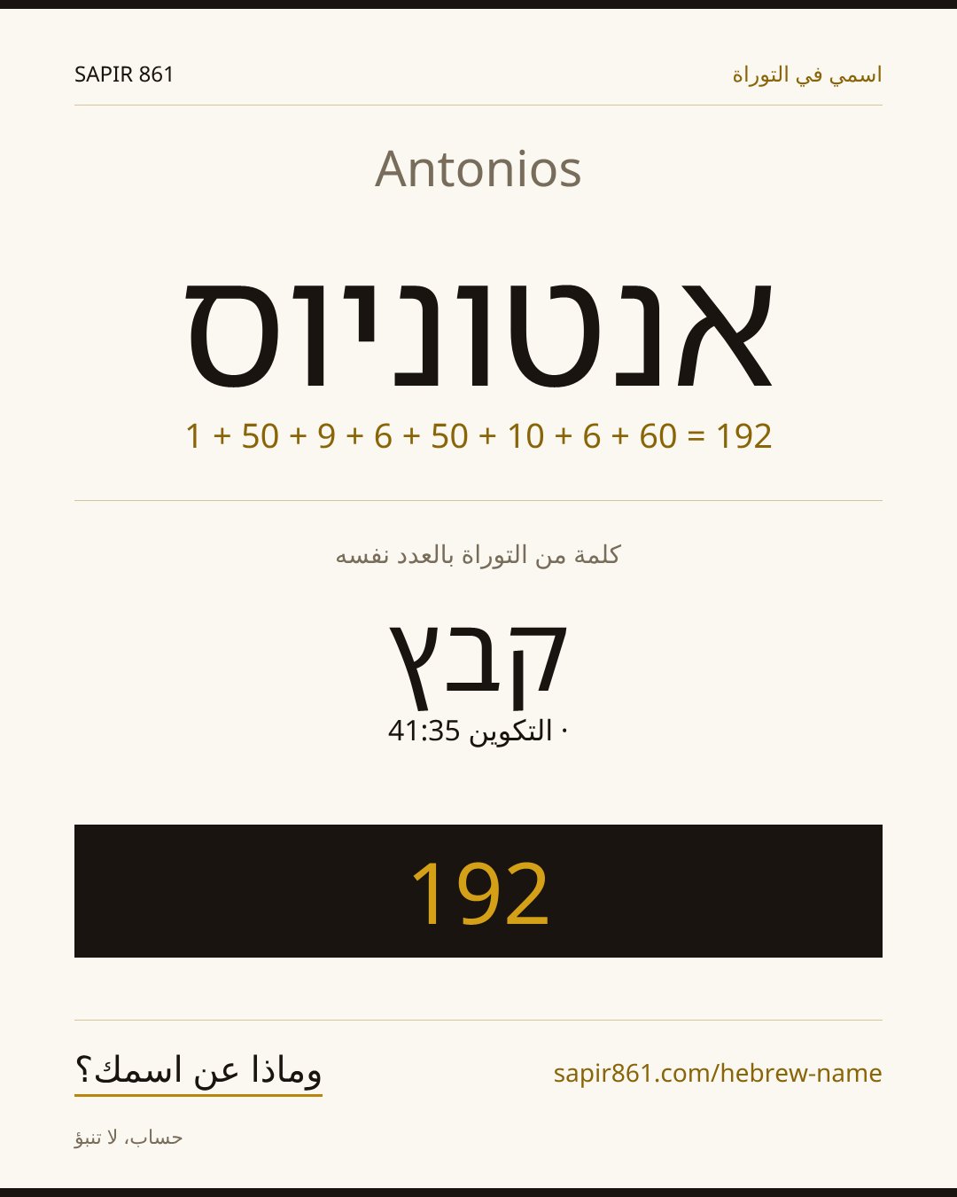 Antonios — אנטוניוס