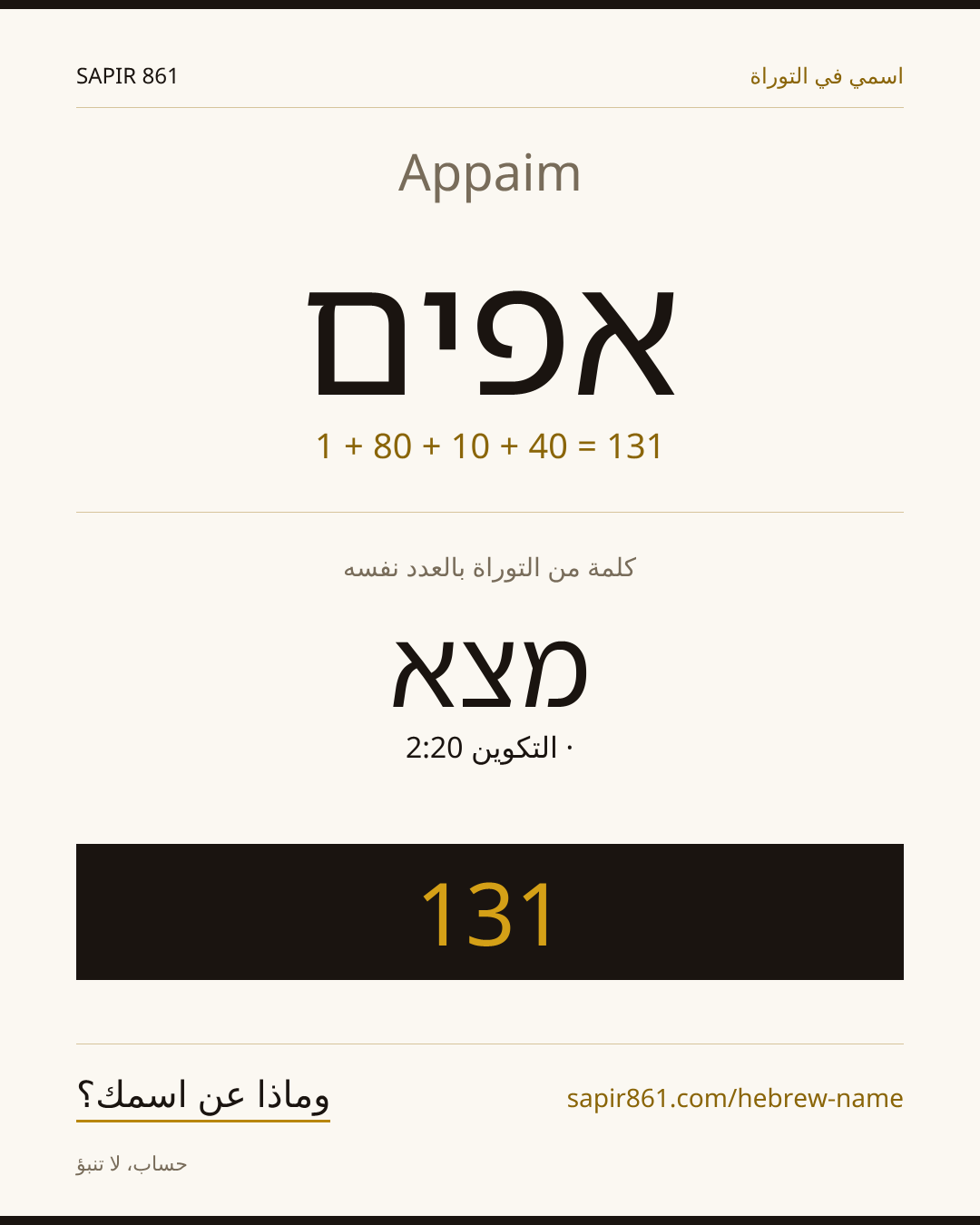 Appaim — אפים