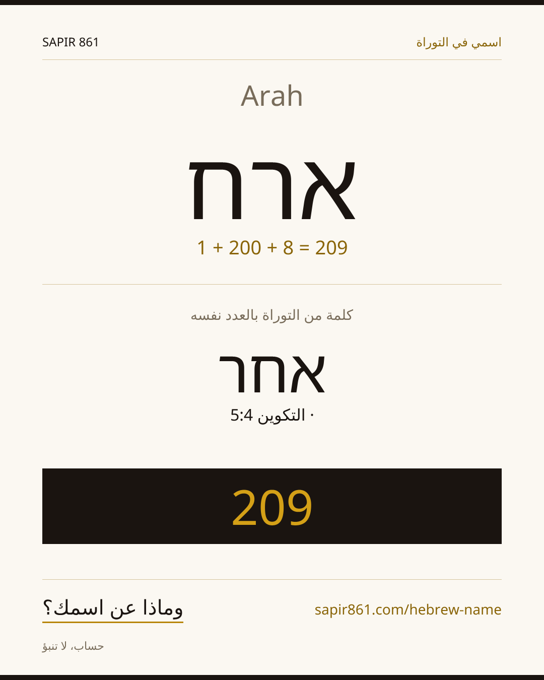 Arah — ארח