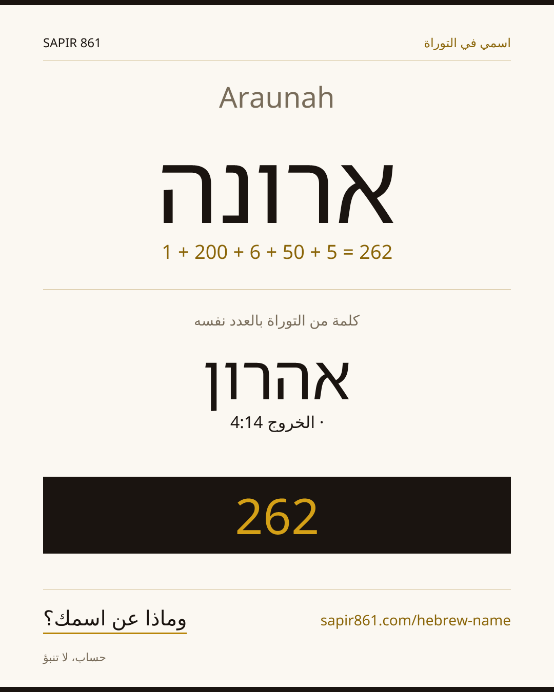 Araunah — ארונה