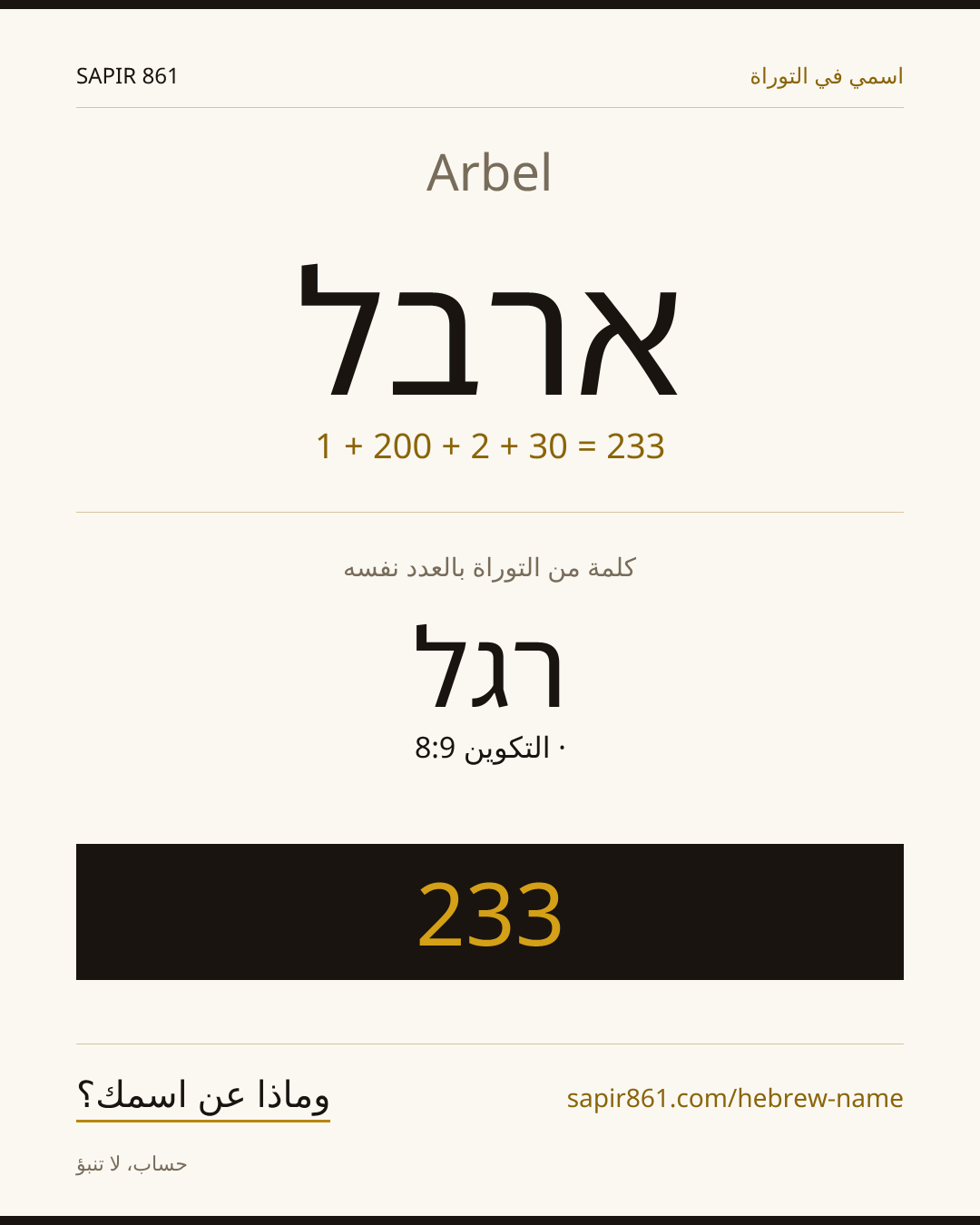 Arbel — ארבל