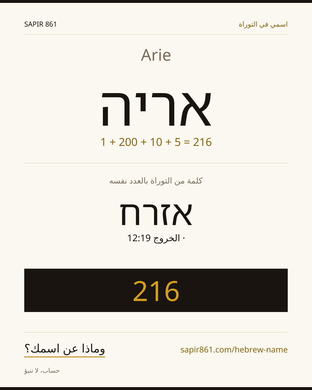 Arie — אריה