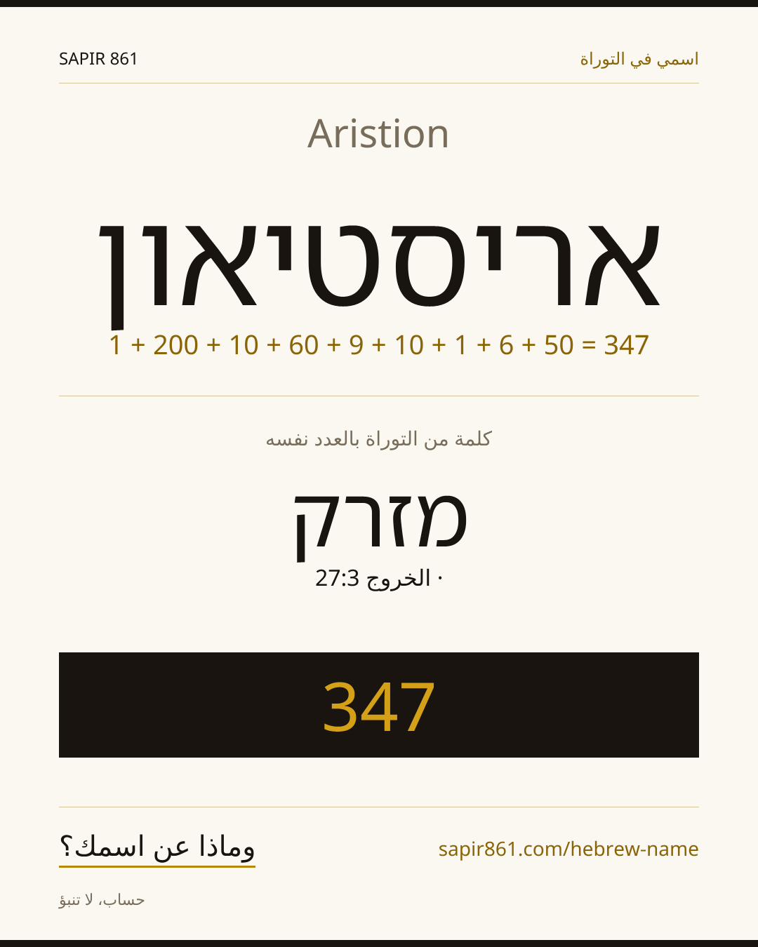 Aristion — אריסטיאון