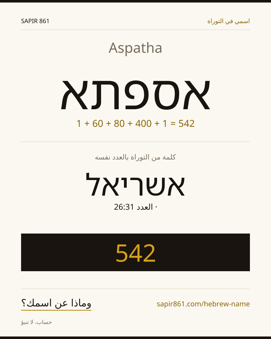 Aspatha — אספתא