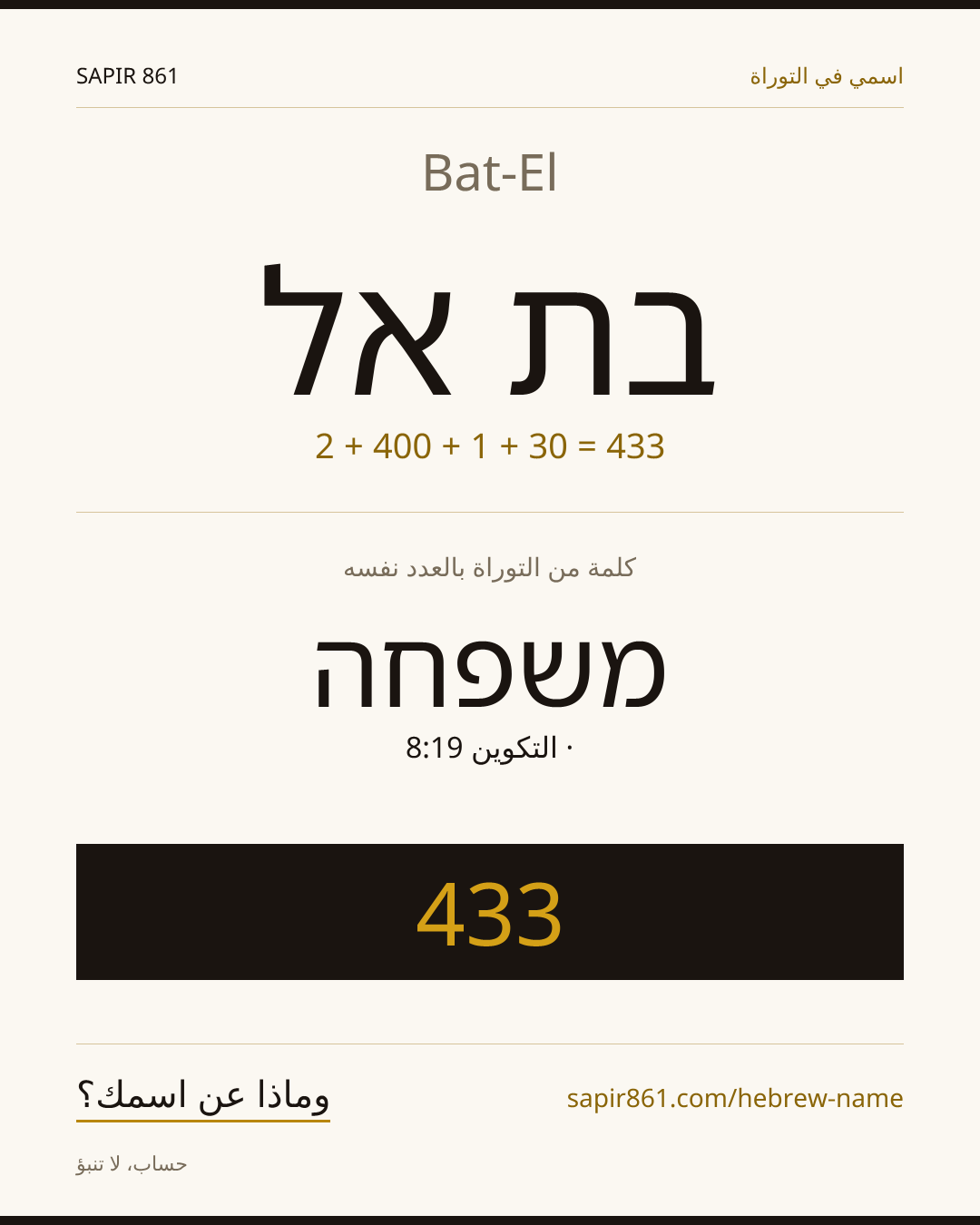 Bat-El — בת אל