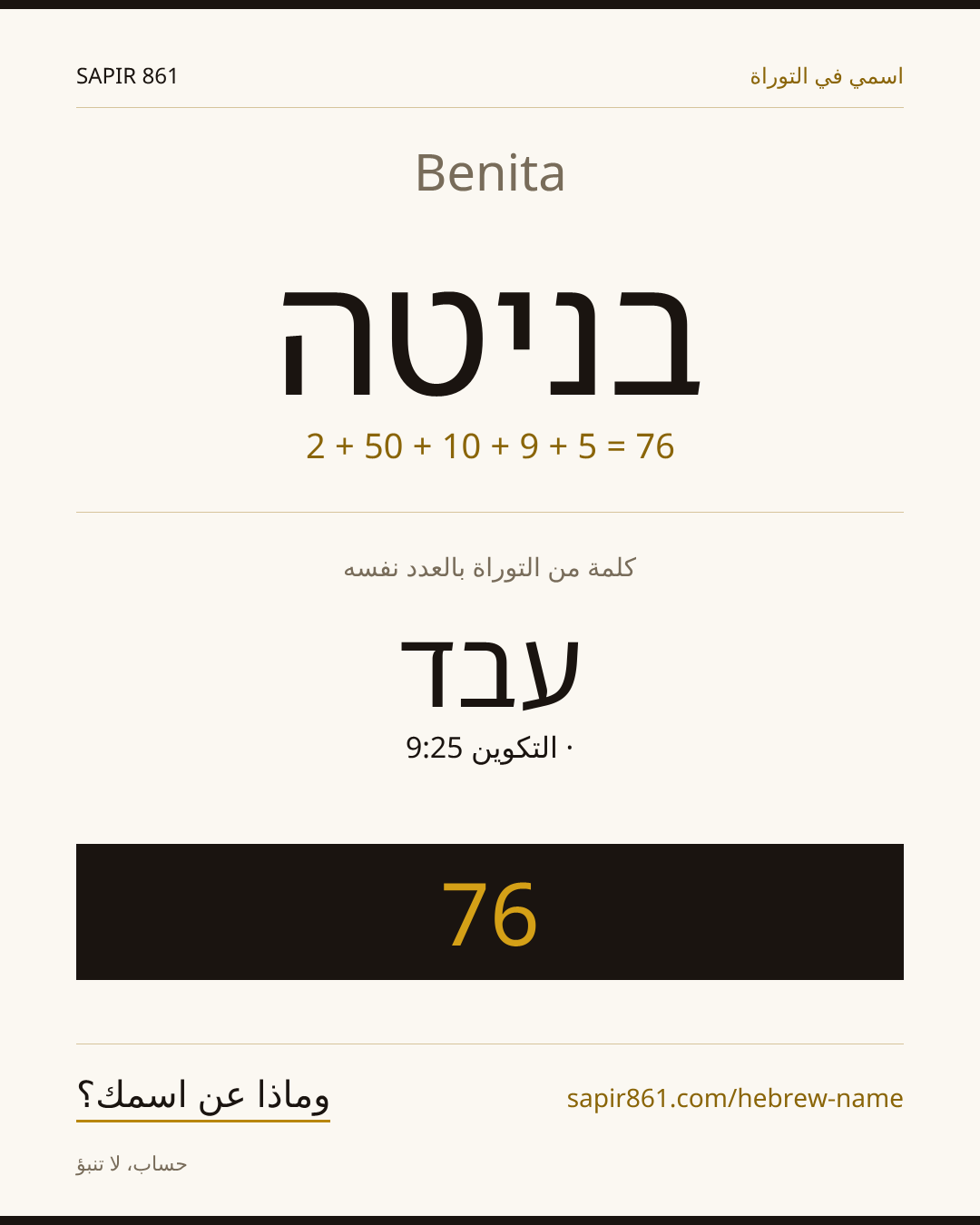 Benita — בניטה