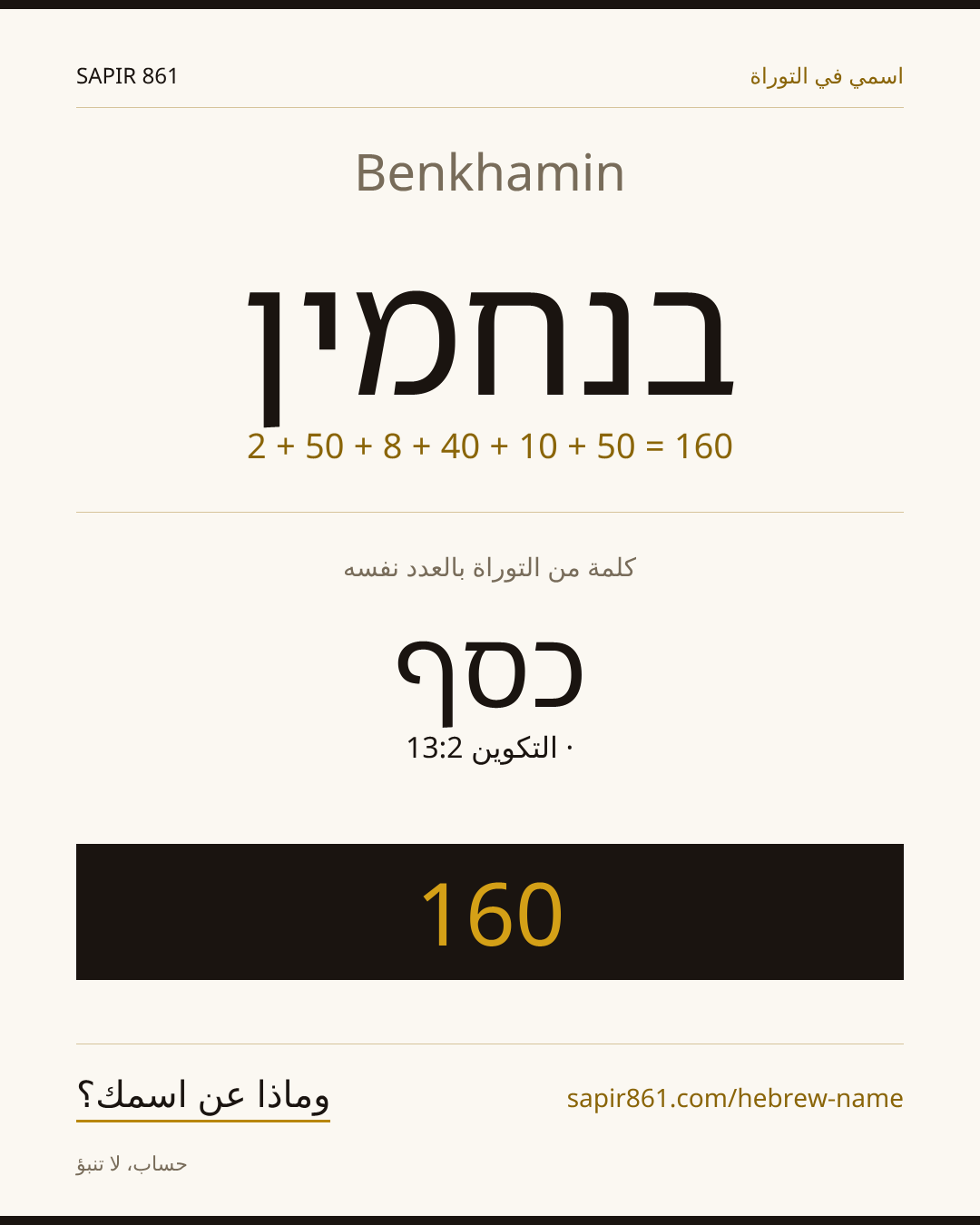 Benkhamin — בנחמין