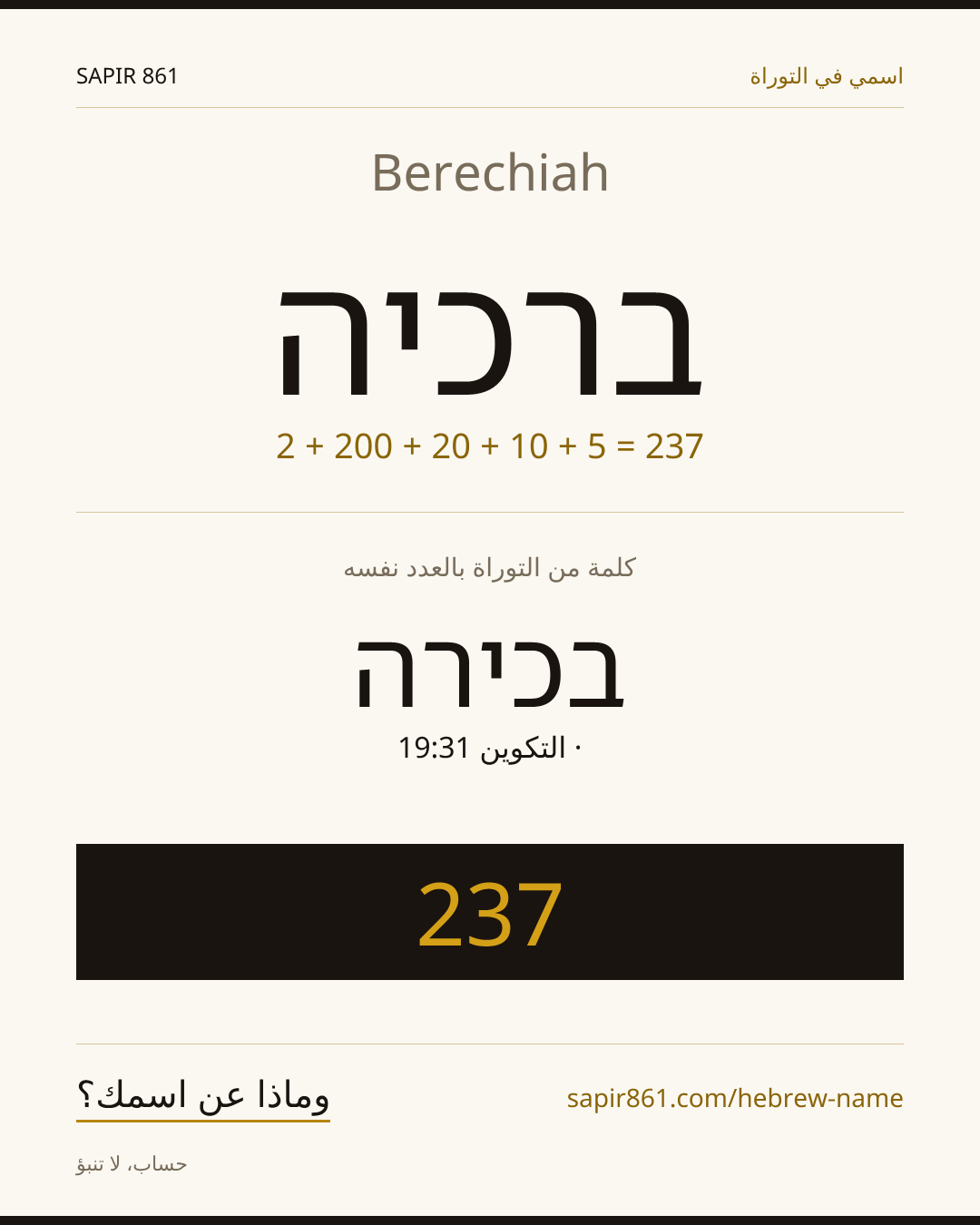 Berechiah — ברכיה