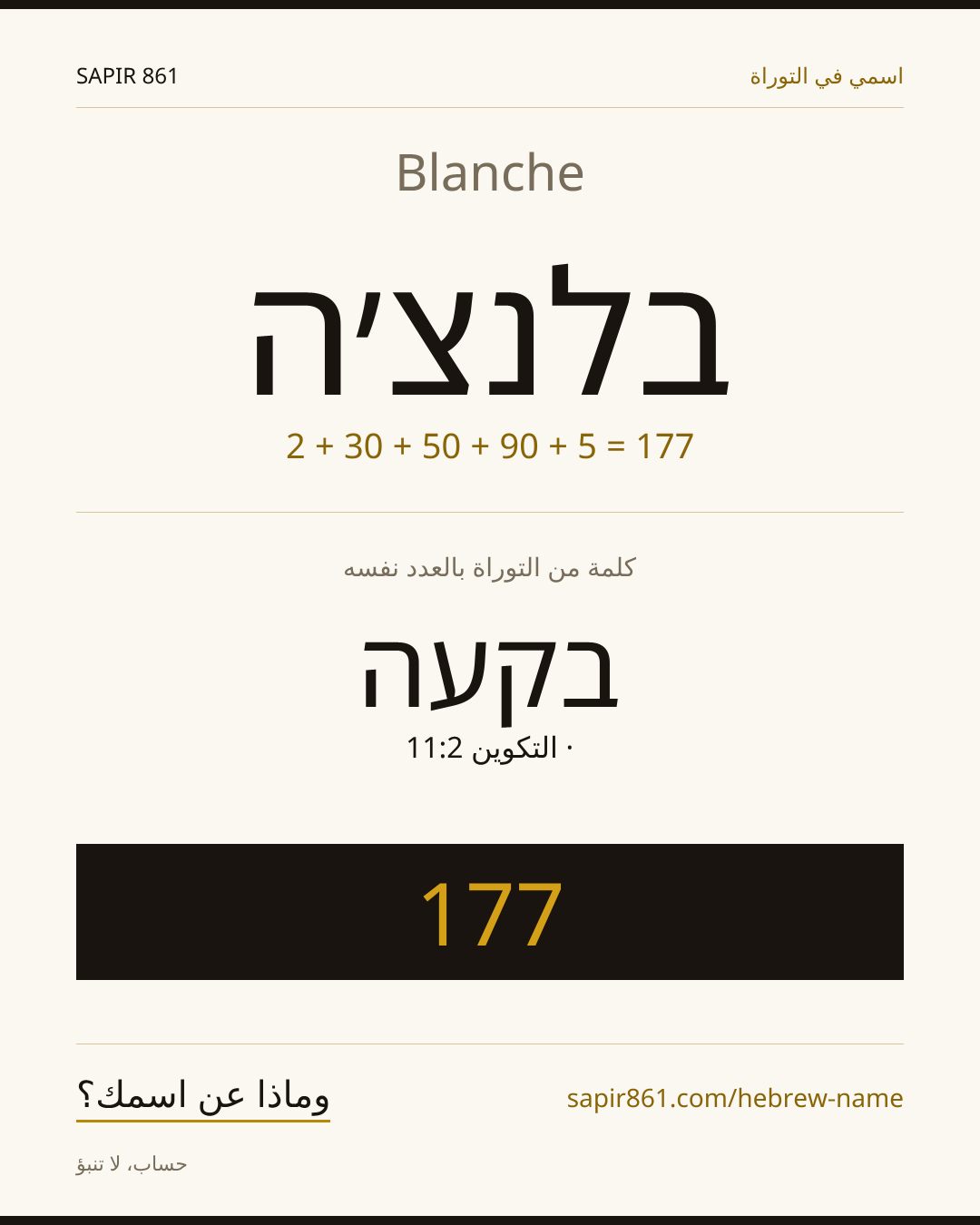 Blanche — בלנצ׳ה