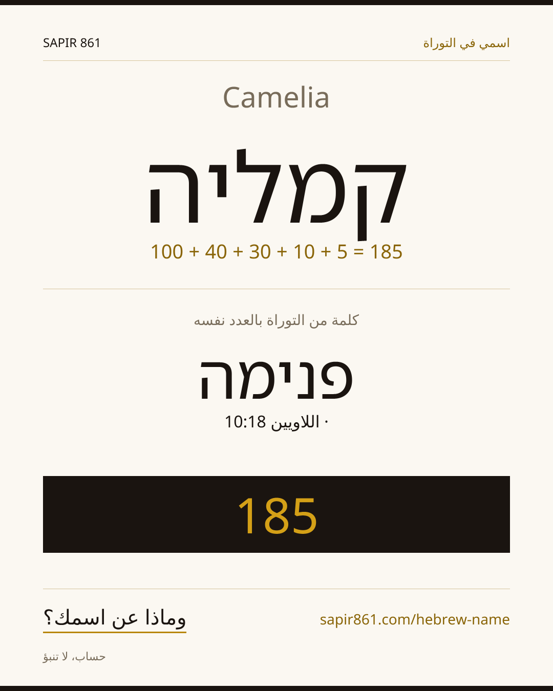 Camelia — קמליה