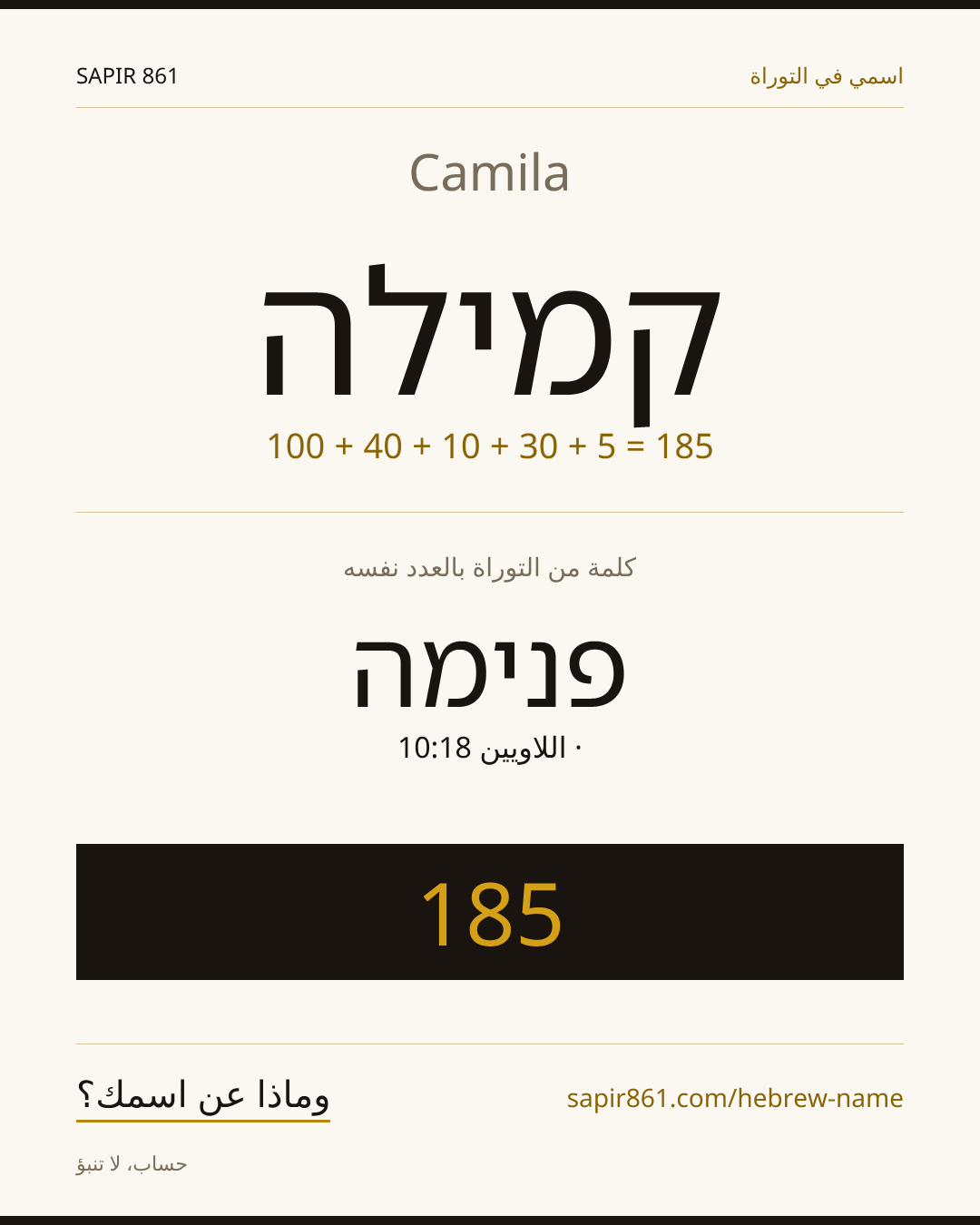 Camila — קמילה