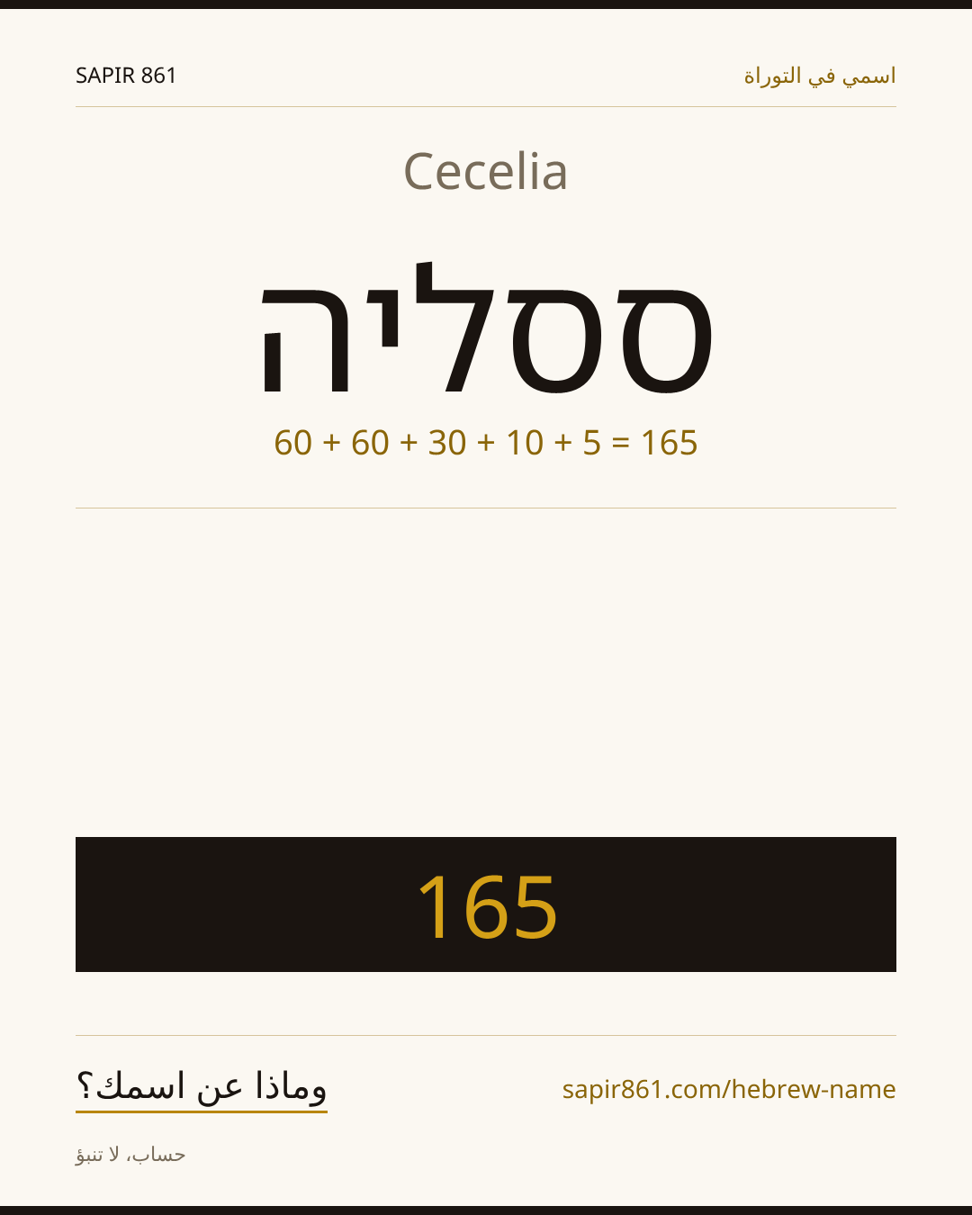 Cecelia — ססליה