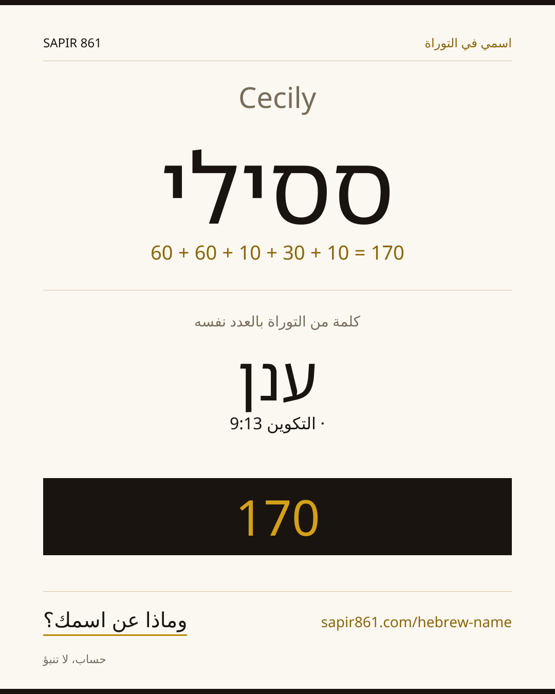 Cecily — ססילי