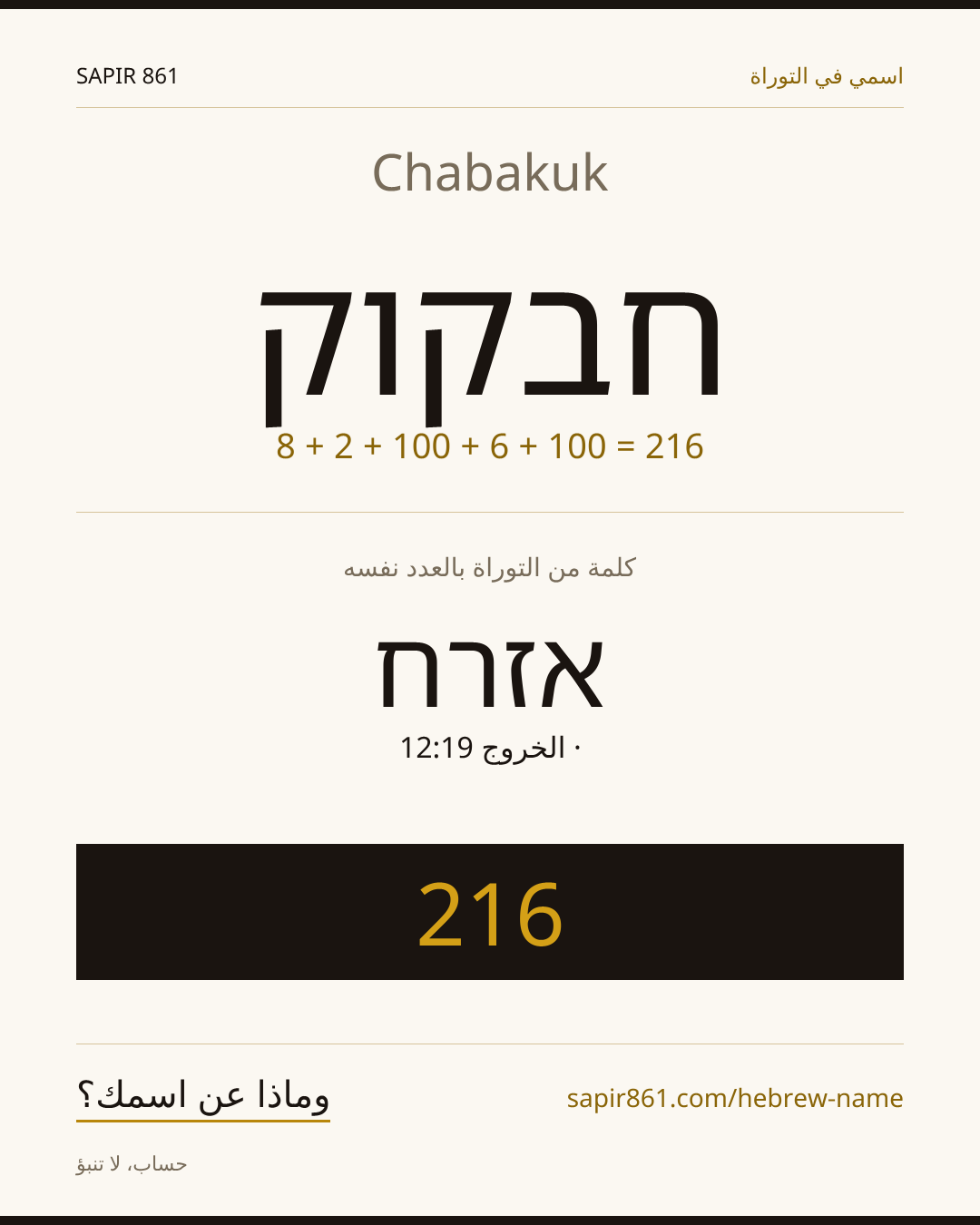 Chabakuk — חבקוק