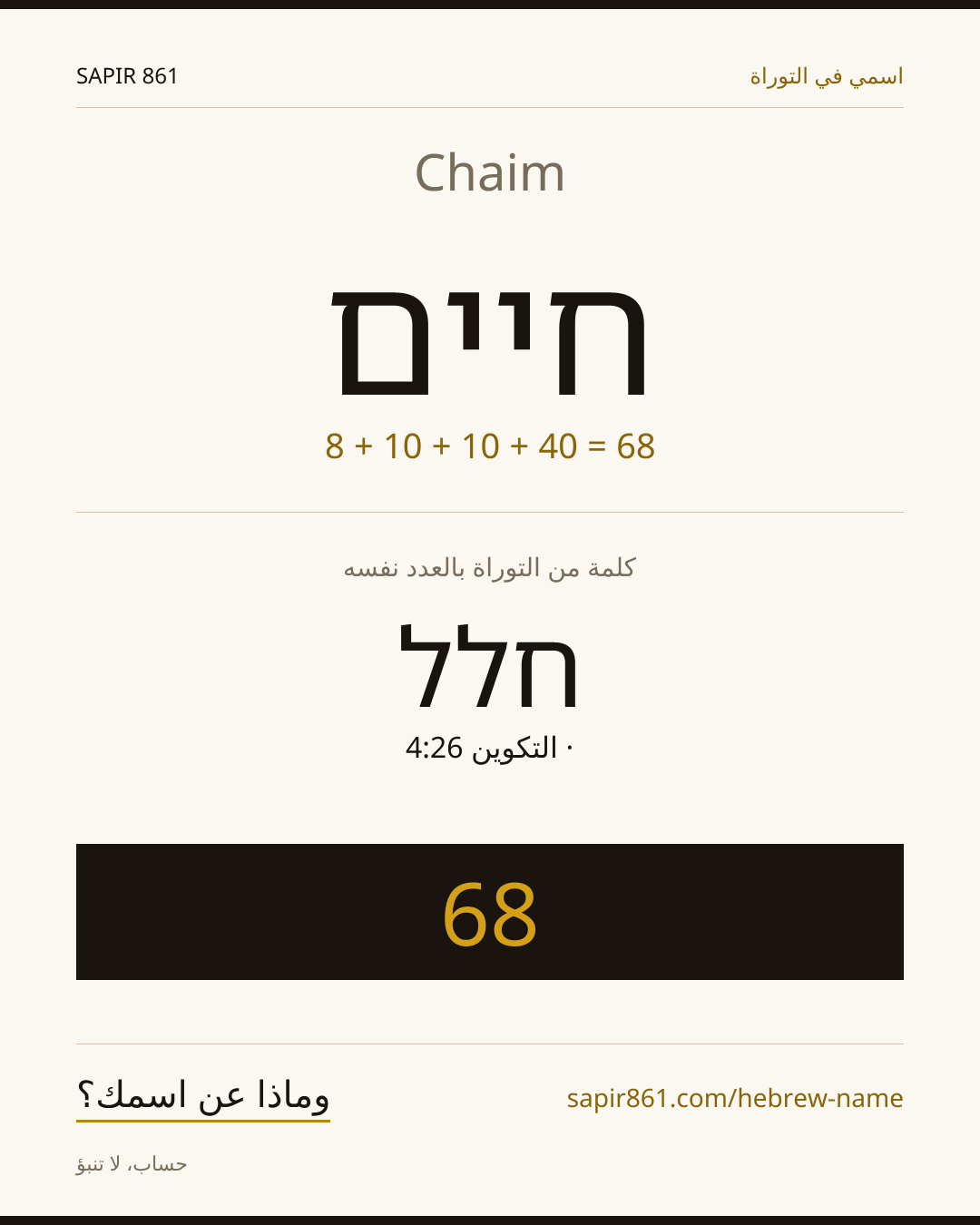 Chaim — חיים