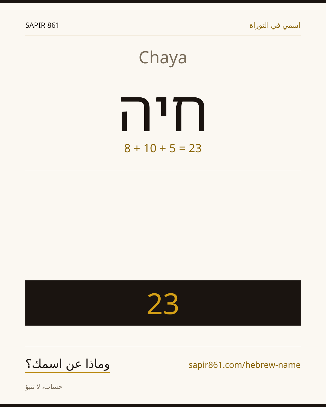 Chaya — חיה