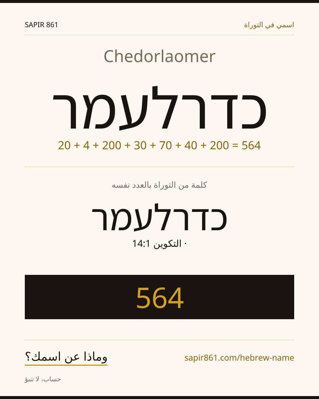 Chedorlaomer — כדרלעמר