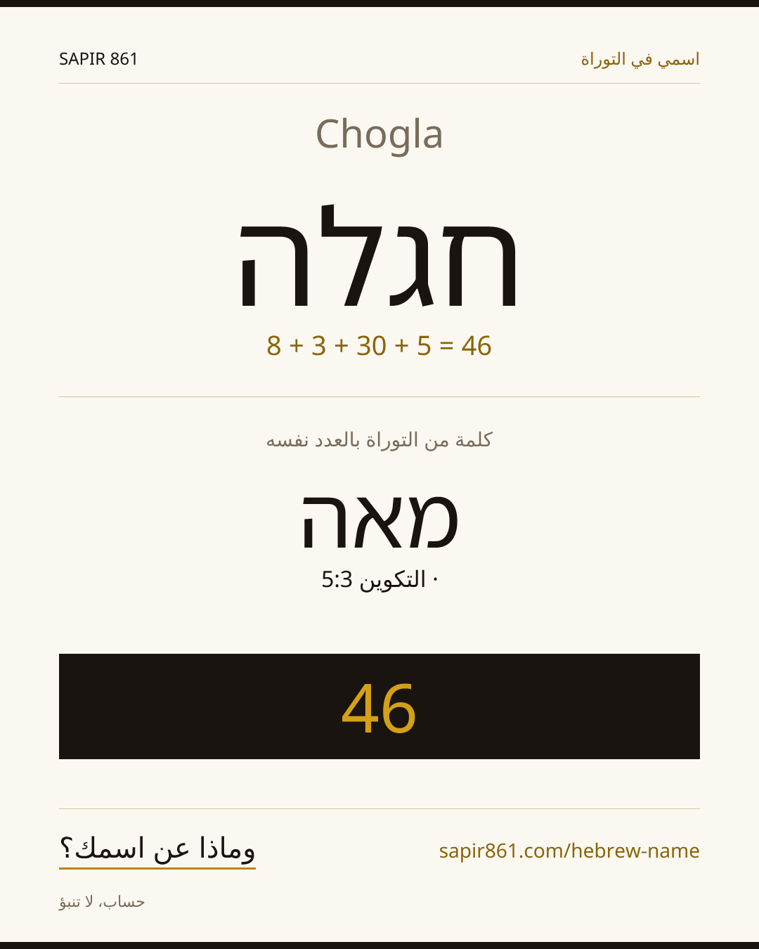 Chogla — חגלה