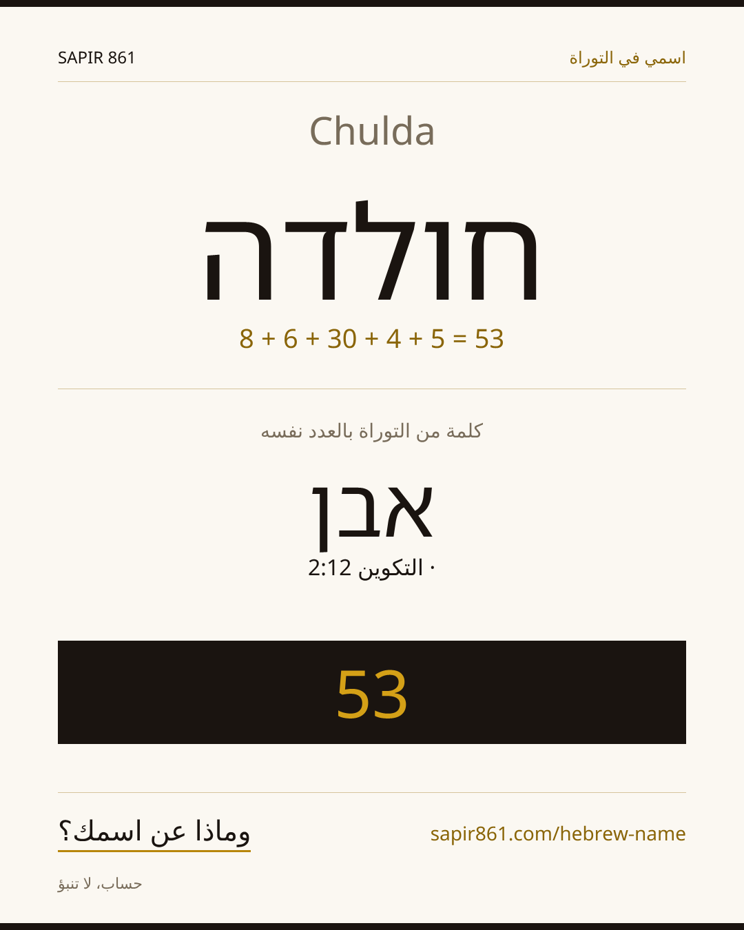 Chulda — חולדה