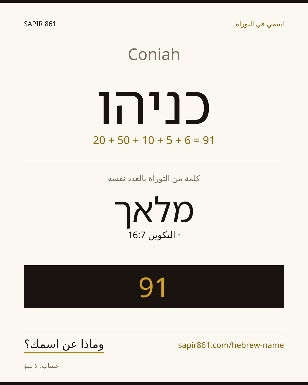 Coniah — כניהו