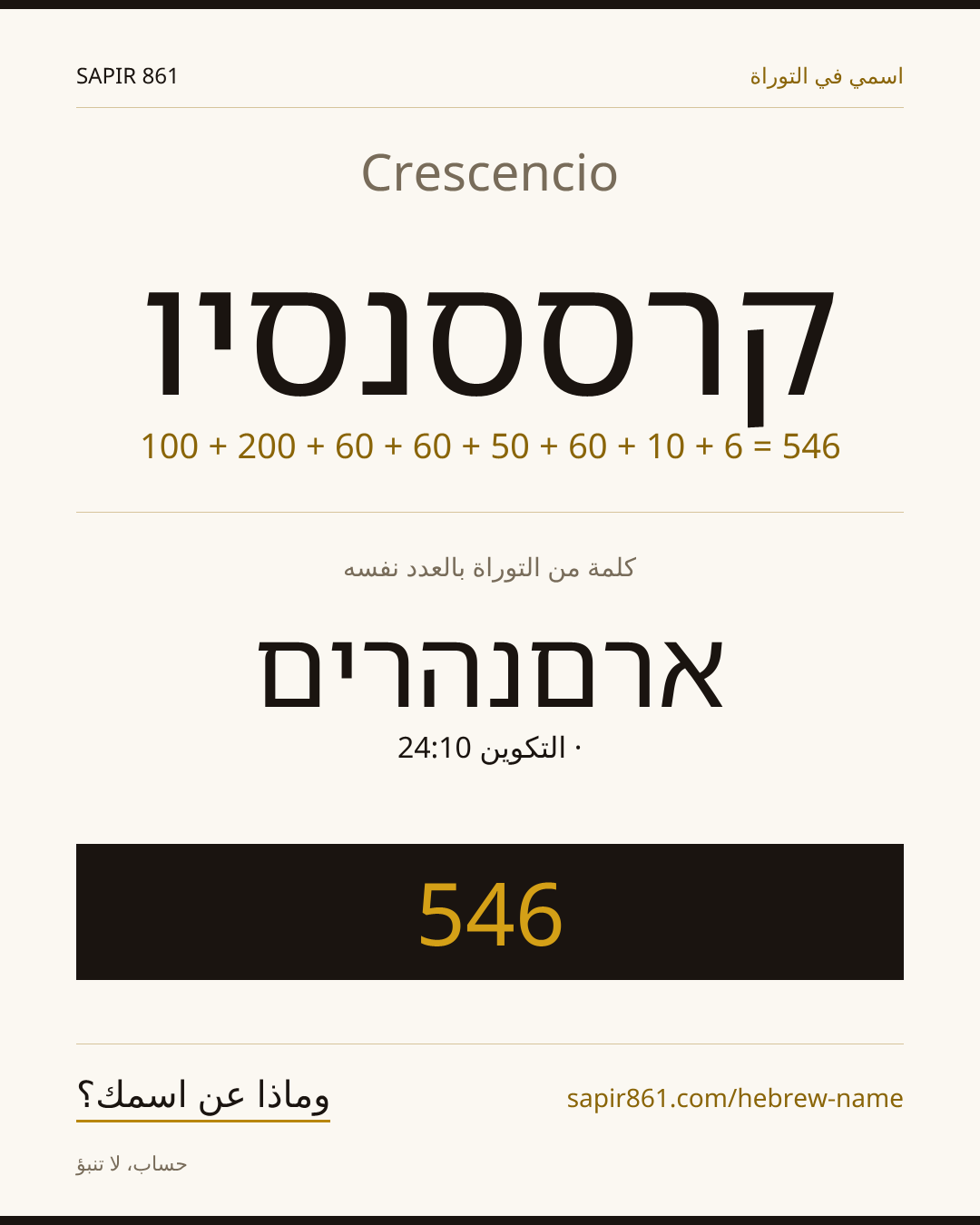 Crescencio — קרססנסיו