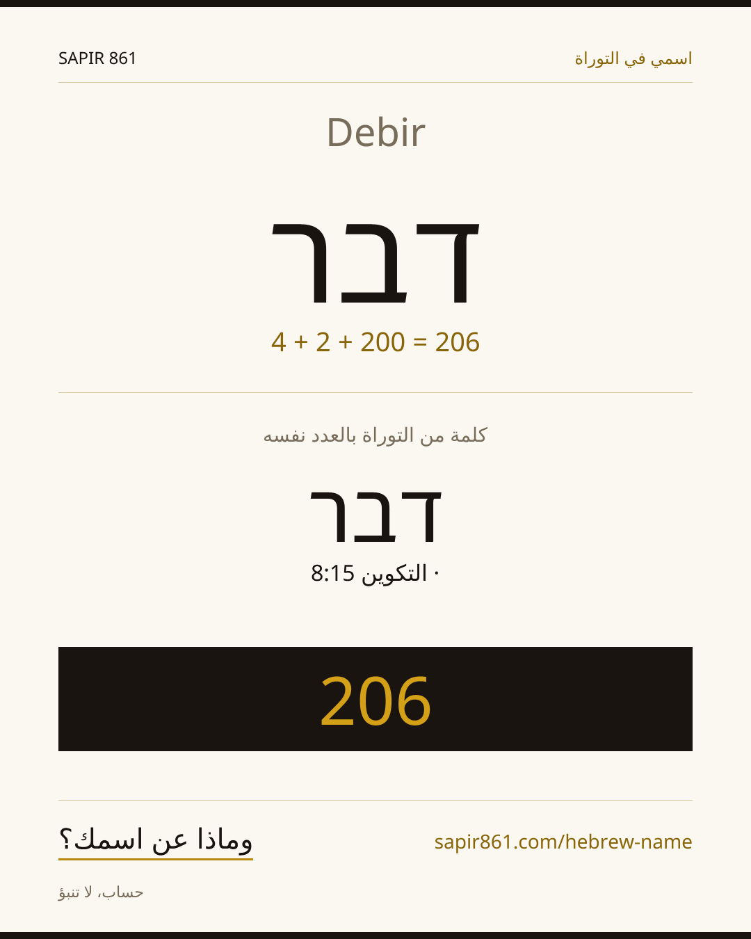 Debir — דבר