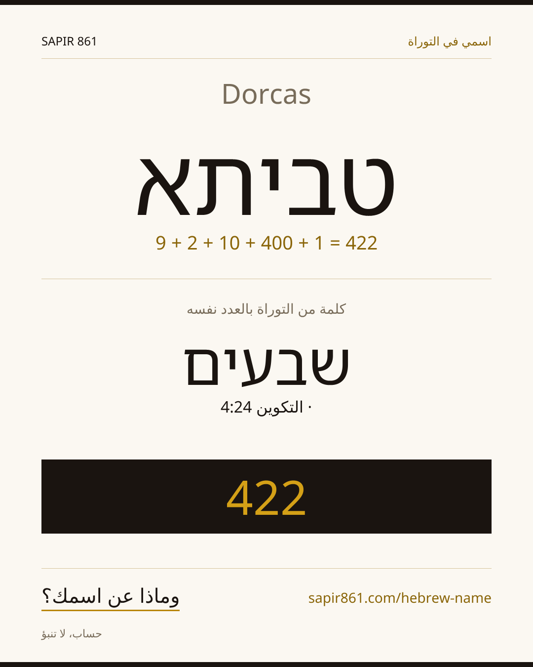 Dorcas — טביתא