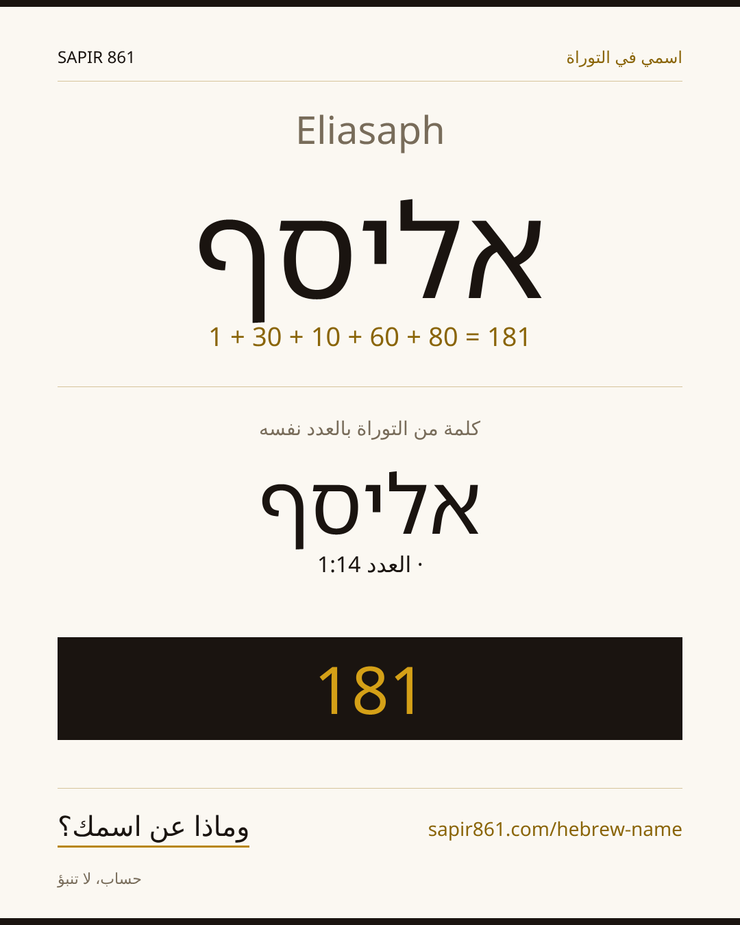 Eliasaph — אליסף