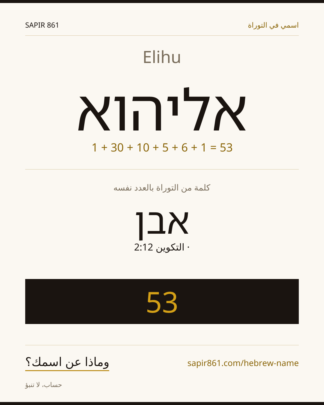 Elihu — אליהוא