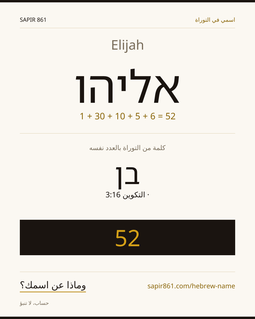Elijah — אליהו