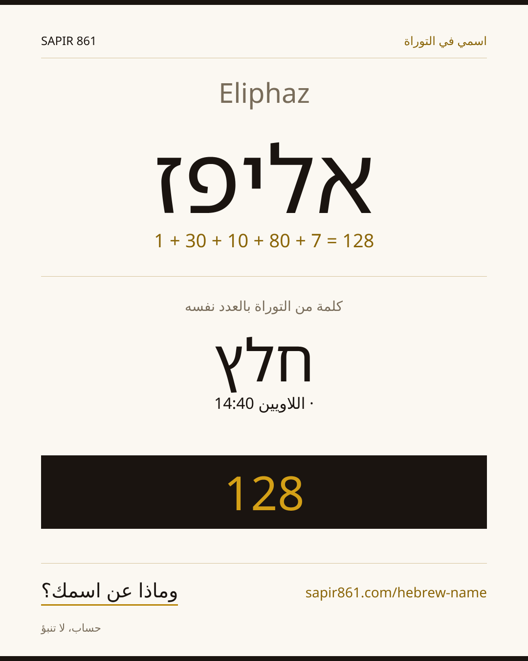 Eliphaz — אליפז