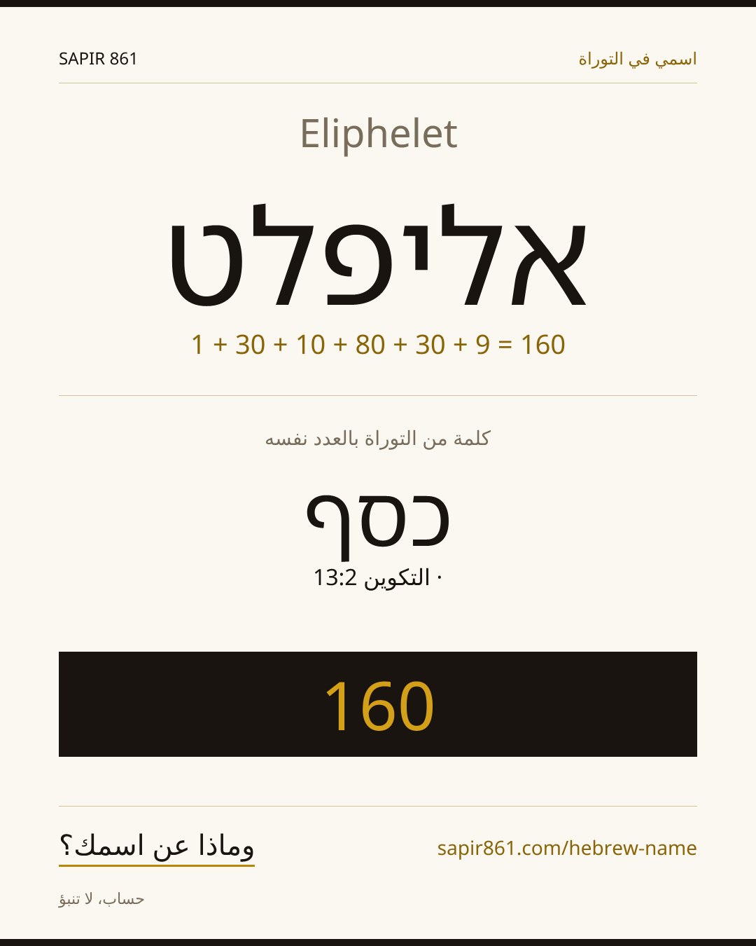 Eliphelet — אליפלט