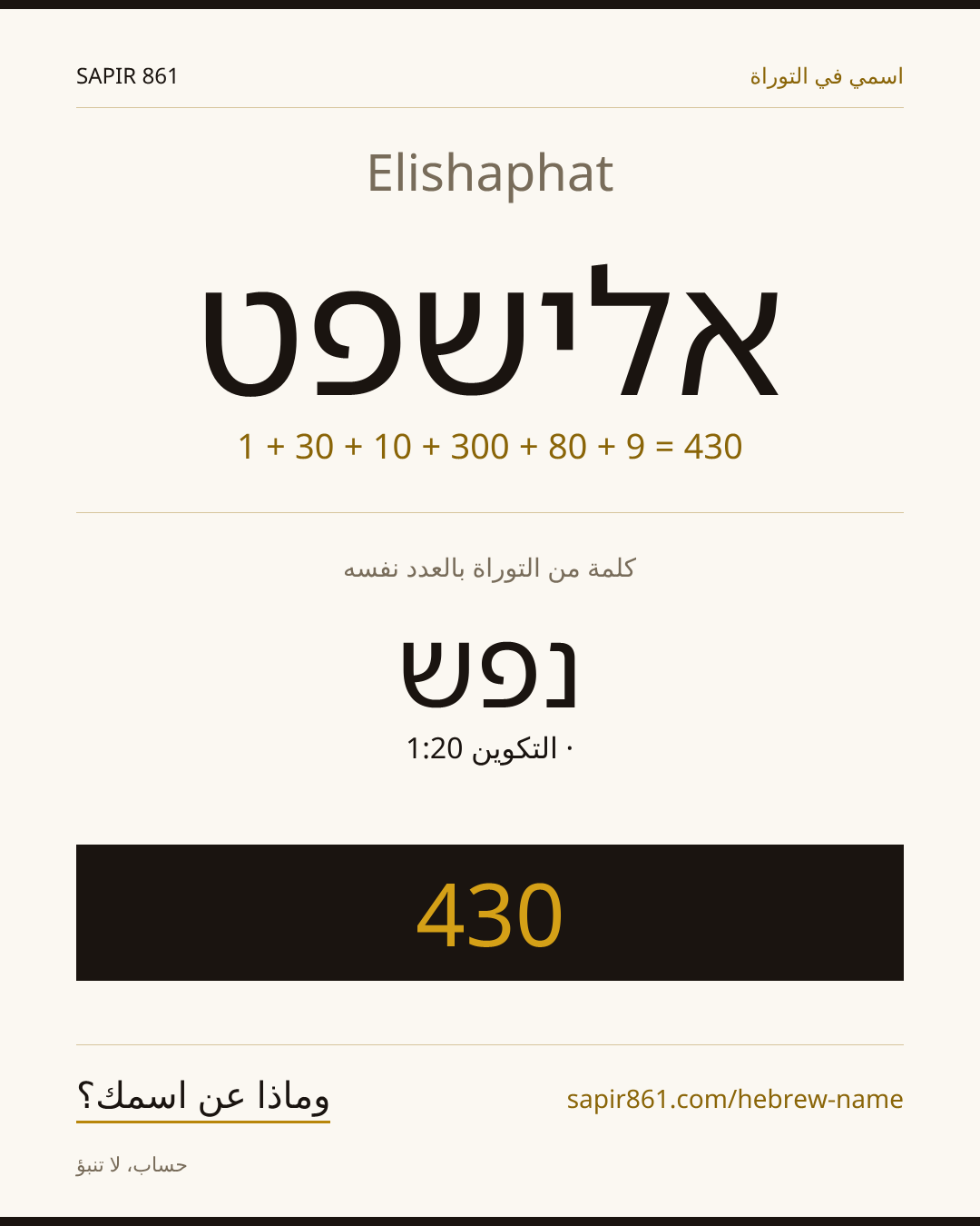 Elishaphat — אלישפט