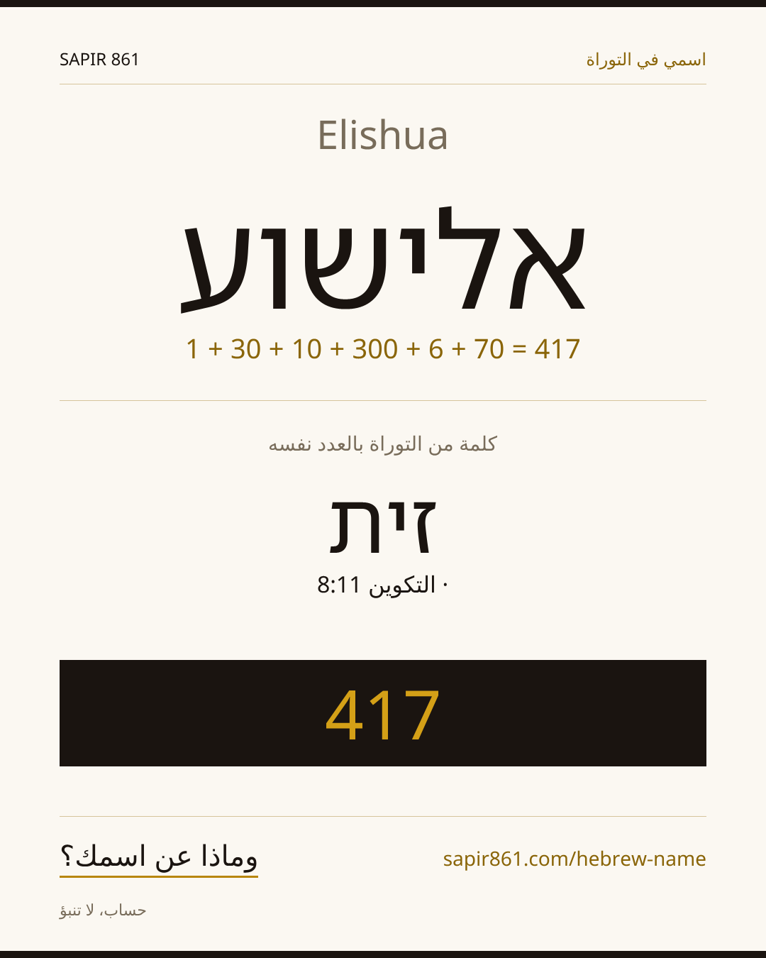 Elishua — אלישוע
