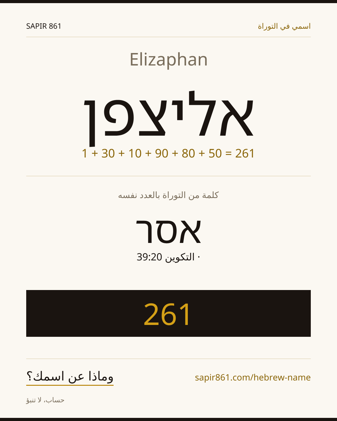 Elizaphan — אליצפן
