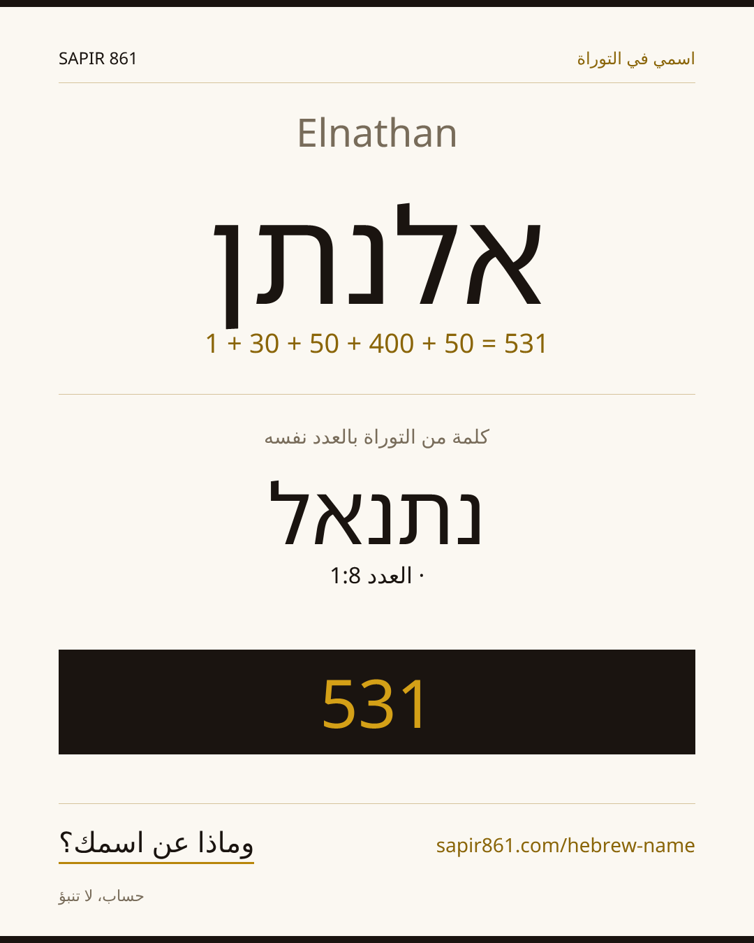 Elnathan — אלנתן