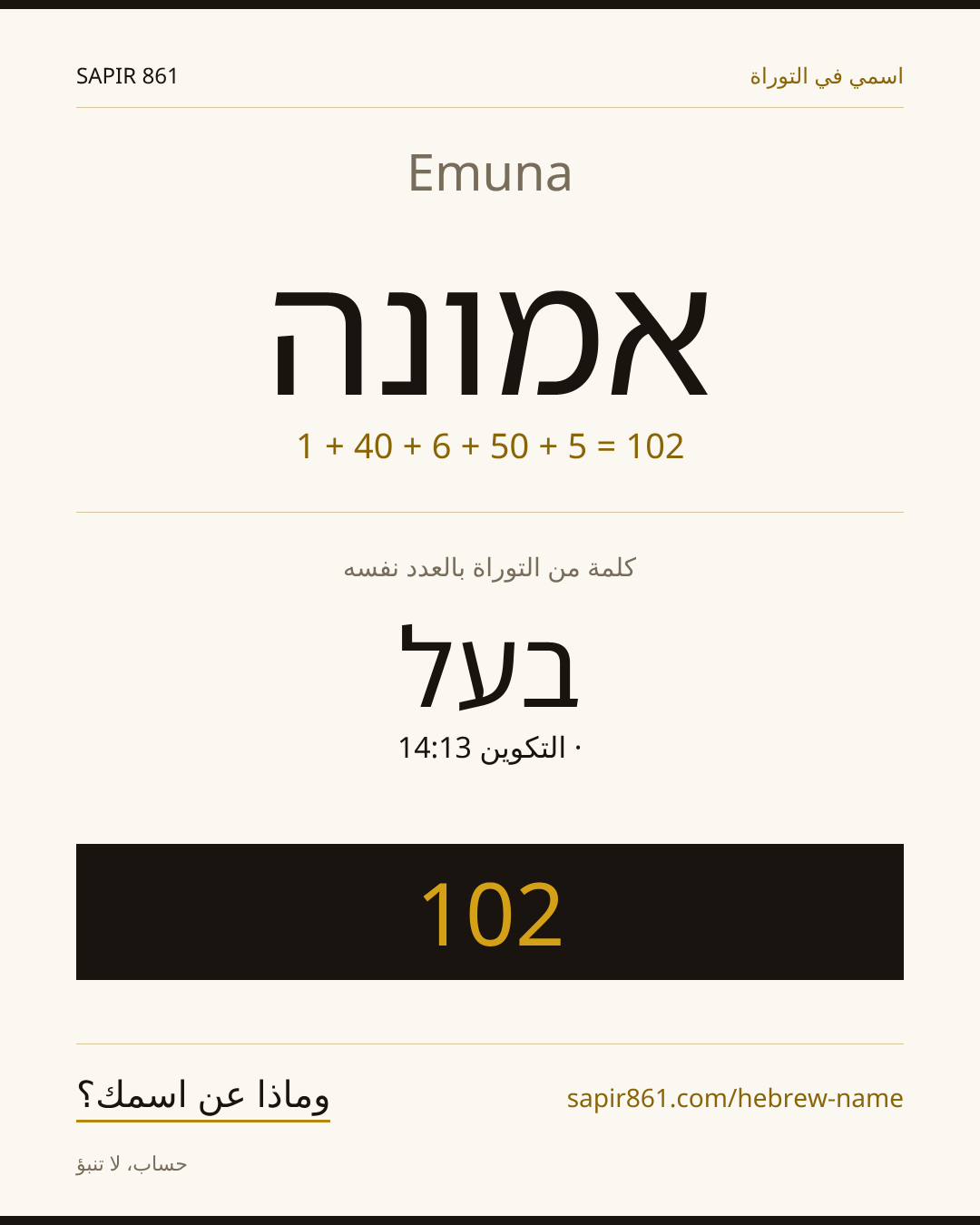 Emuna — אמונה