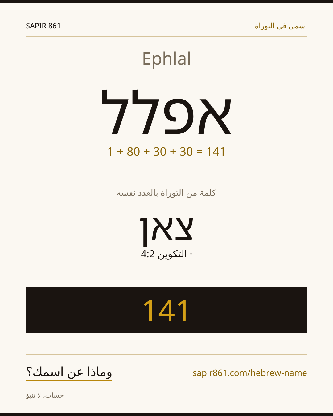 Ephlal — אפלל