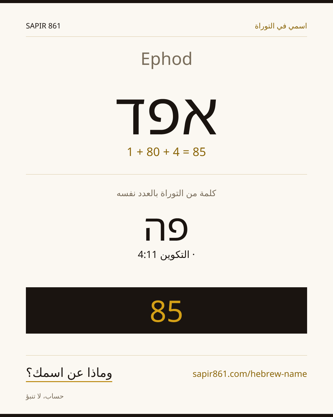 Ephod — אפד