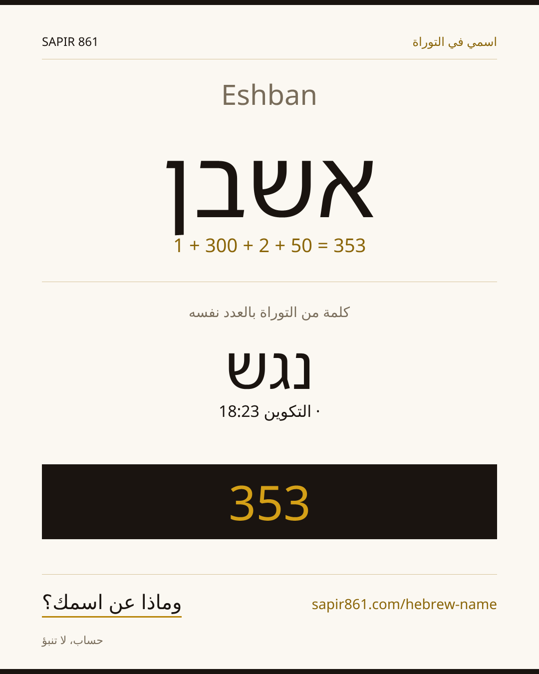 Eshban — אשבן