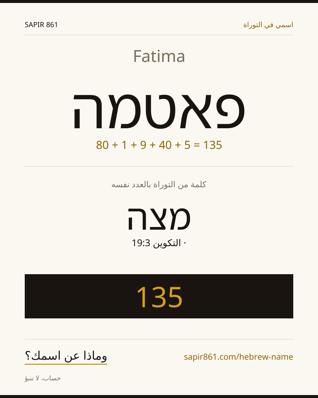 Fatima — פאטמה