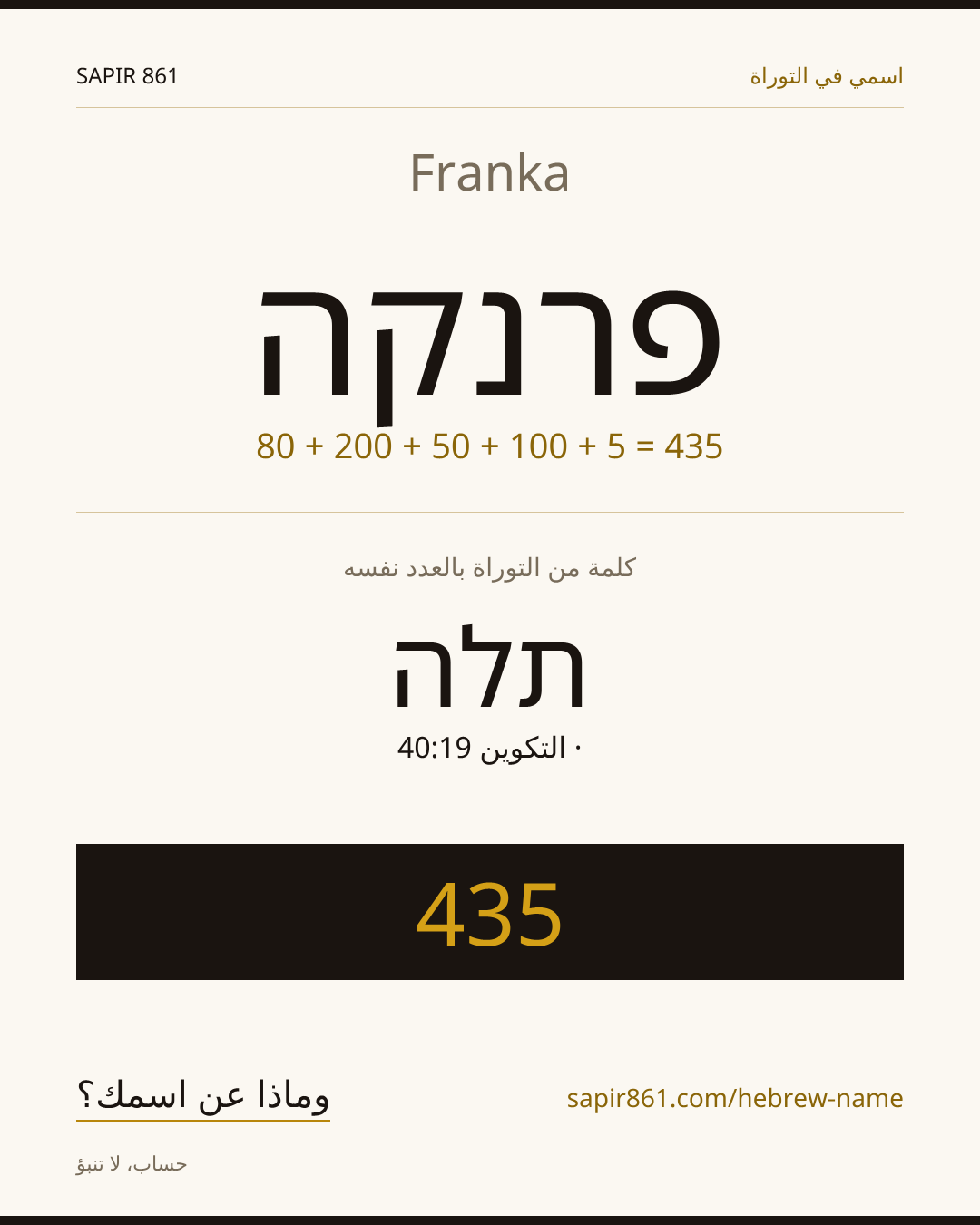 Franka — פרנקה