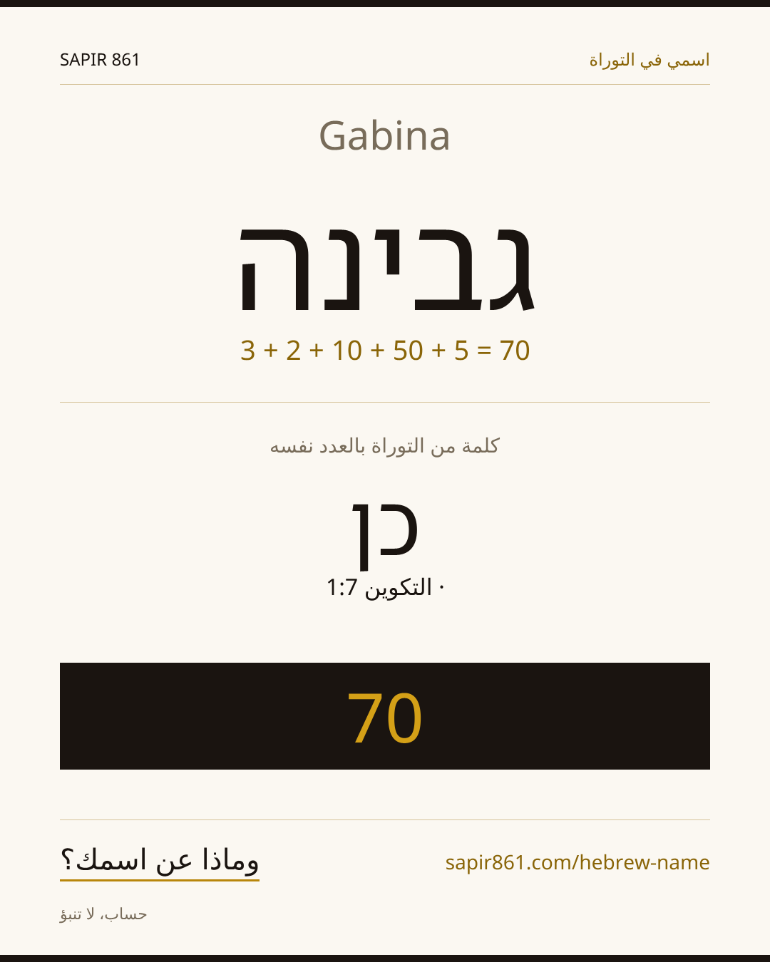 Gabina — גבינה