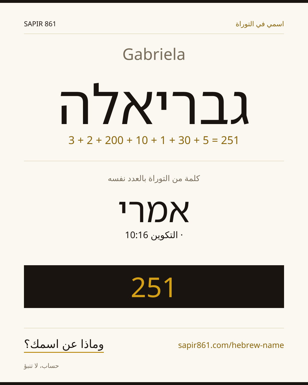 Gabriela — גבריאלה